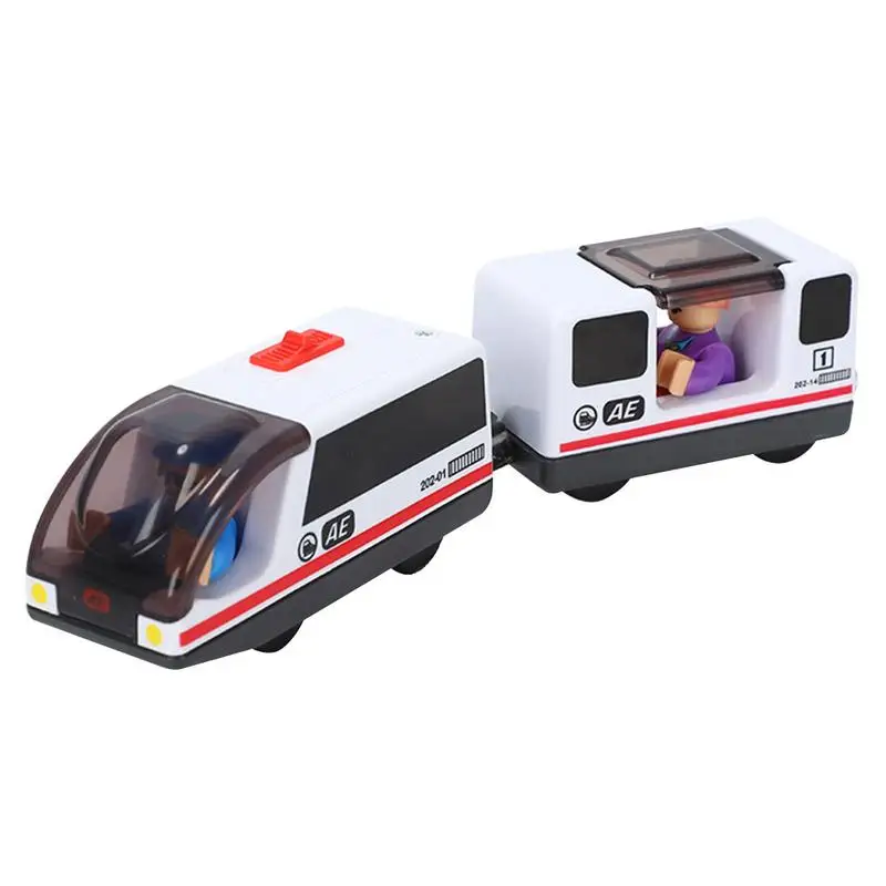 

Small Train Magnetic Rail Toy Powerful Electric Railway Locomotive Magnetically Connected Present For Toddlers Kids