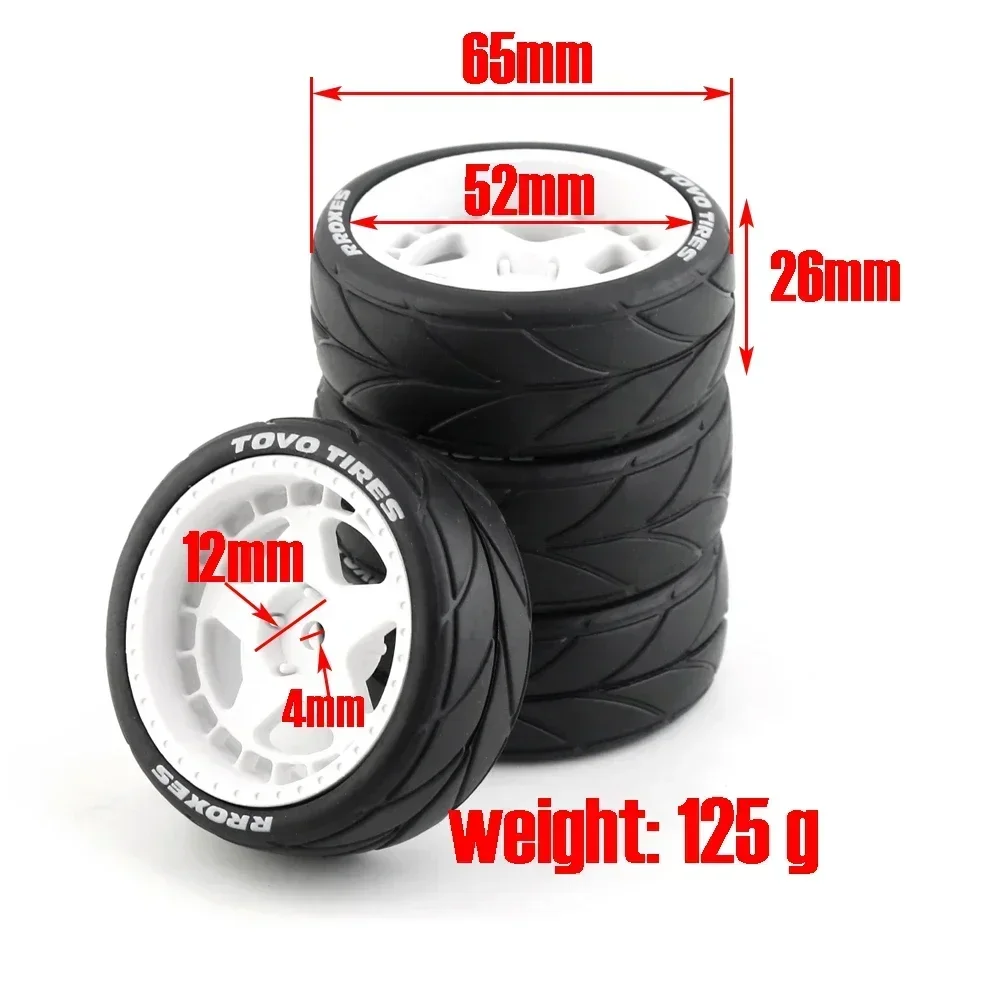 4 шт. Резиновые шины для Tamiya 1/10