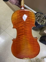 high quality handmade advanced violin 44 professional varnish naturel flamed maple spruce plate ebony parts w bow case tuner