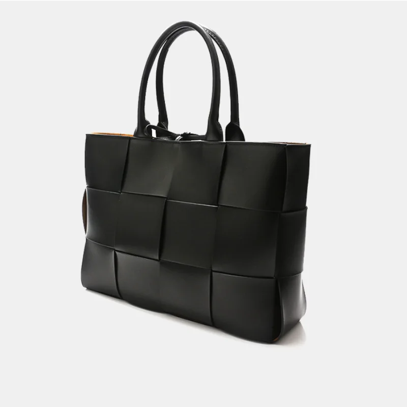 

Large Capacity Top-Handle Bags Leather Knitting Bolsa Feminina Fashion Office Lady Sac A Main Femme Multi-function Handbags