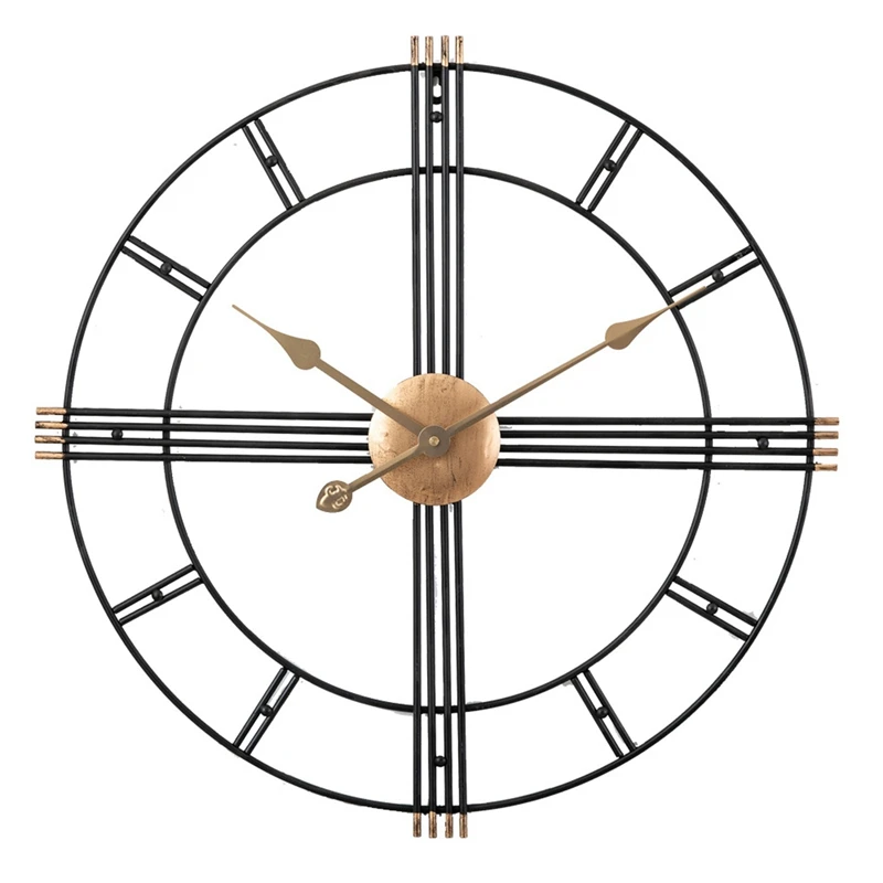 

Wrought Iron Clock Wall Decoration Restaurant Background Decor Wall Clocks Pendant Creative Simple Home Office Ornaments