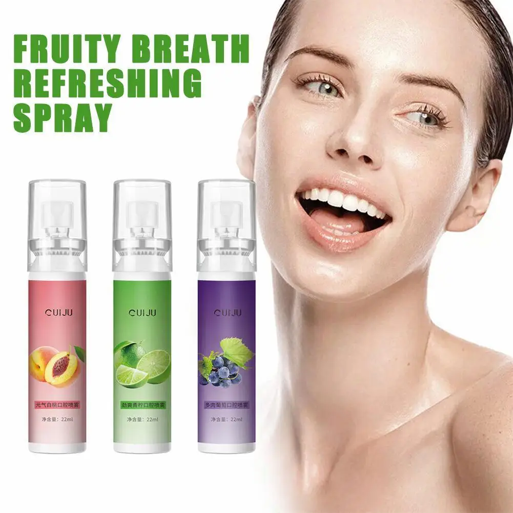 

Fruity Breath Peach Mint Breath Freshener Spray Halitosis Freshener Spray Care Mouth Treatment 20ml Refreshing Odor Liquid J4N8