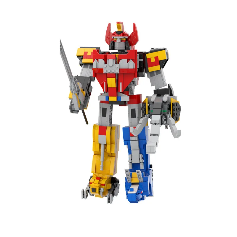

American version of dinosaur war dui5 in 1 deformation team building block doll Building building block toys