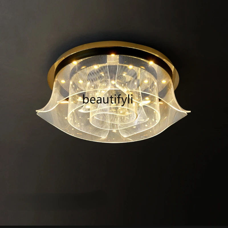 

Светильник yj, роскошный светильник для спальни, с изображением цветов, направляющий светильник, Романтический Простой роскошный трехцветн...