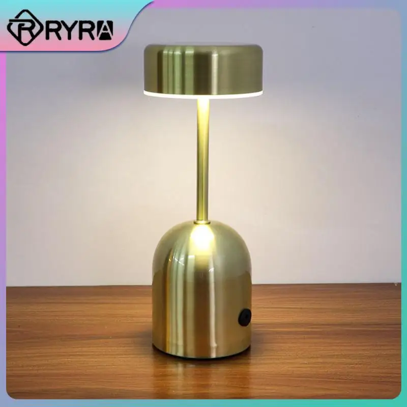 

Led Mushroom Light 23x9cm Table Lamp For Bedroom Led Lamp Bar Bedroom Decoration Restaurant Bedside Lamp Iron Art Desk Lamp