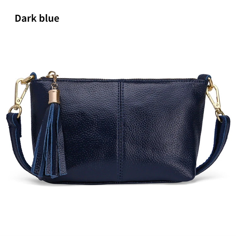 Women's Soft Leather Shoulder Bag Cowhide Leather Female Small Portable Phone Bag Ladies Casual Hand Bags Simple and Practical