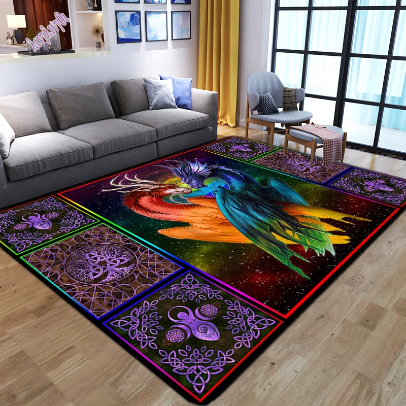 Gorgeous purple Flower Printed Carpet Modern Butterfly Carpet For Living Room Bedroom Bedside Rug Floor Mat Hallway Non-Slip Rug