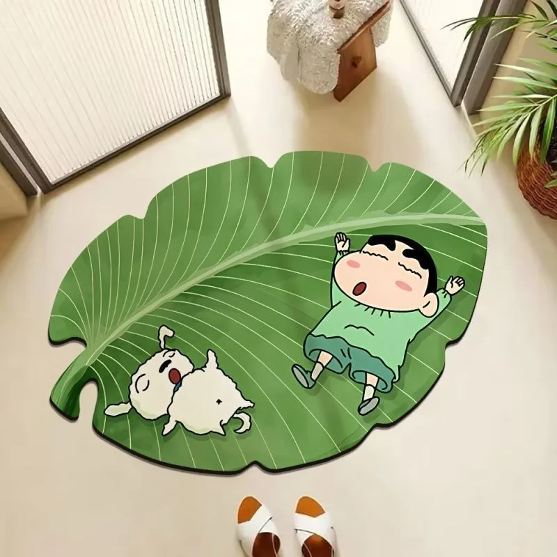 Фото Коврик для ног Crayon Shin-chan, милый мультяшный диатомовый быстросохнущий нескользящий коврик для ног, новый впитывающий воду, износостойкий домашний напольный коврик №1