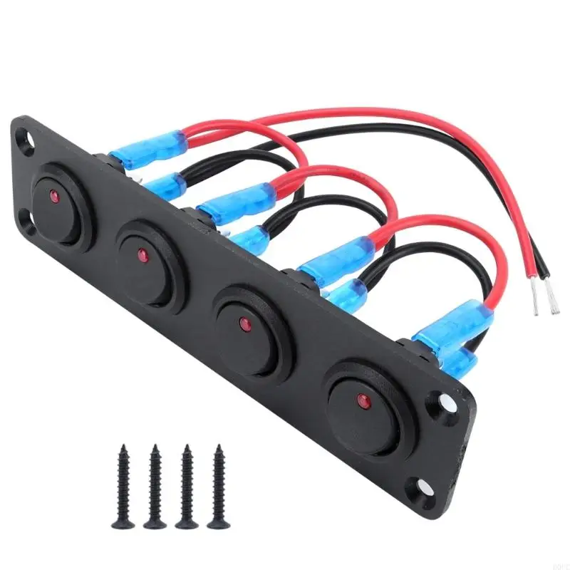 

D0UC Automotive Marine Red Led Led Thetche Panel Панель 20A 12V подходит для лодочных панелей управления.