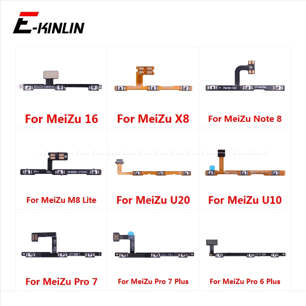 

Power ON OFF Mute Switch Control Key Volume Button Flex Cable For MeiZu 16 X8 M8 Lite U20 U10 Pro 7 6 Plus Replacement Parts