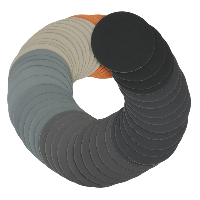 

Sanding Discs Sandpaper Hook & Loop Sand Paper 320-10000 Grit Assorted For Wet/Dry Polishing 50Pcs