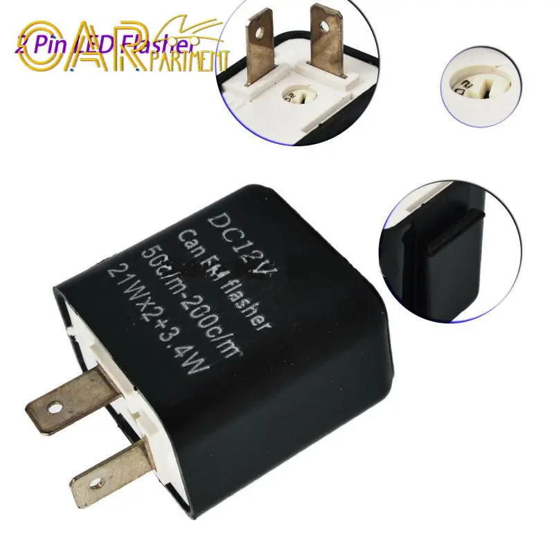 

Universal Adjustable Relay 12v Waterproof Led Flasher Blinker Relay Durable Car Accessories Led Turn Signal 2-pin Flasher Relay