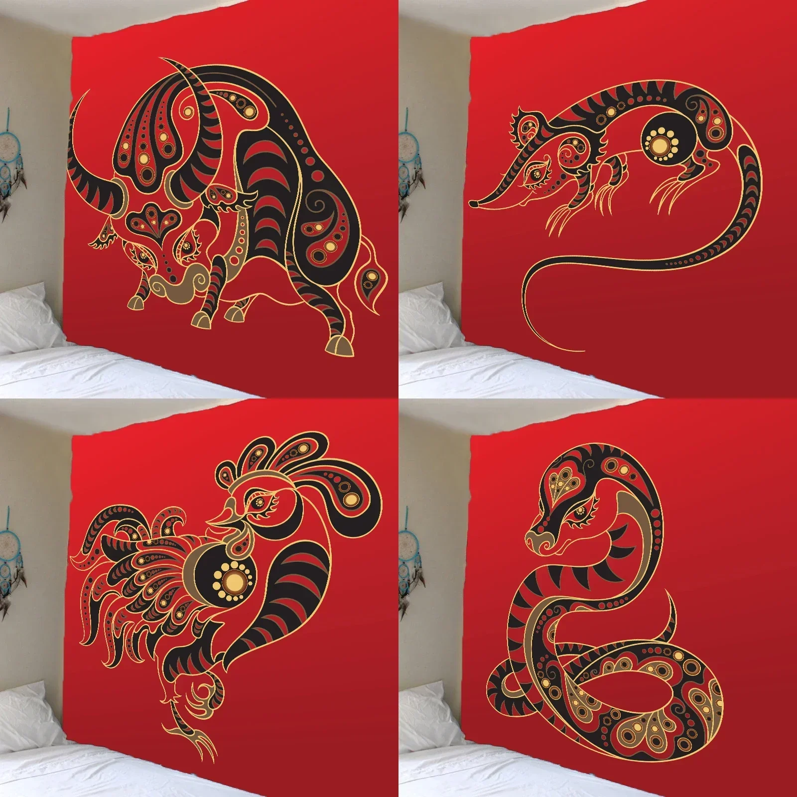 Гобелен с индийской мандалой Подвесной Настенный Коврик для песчаного пляжа