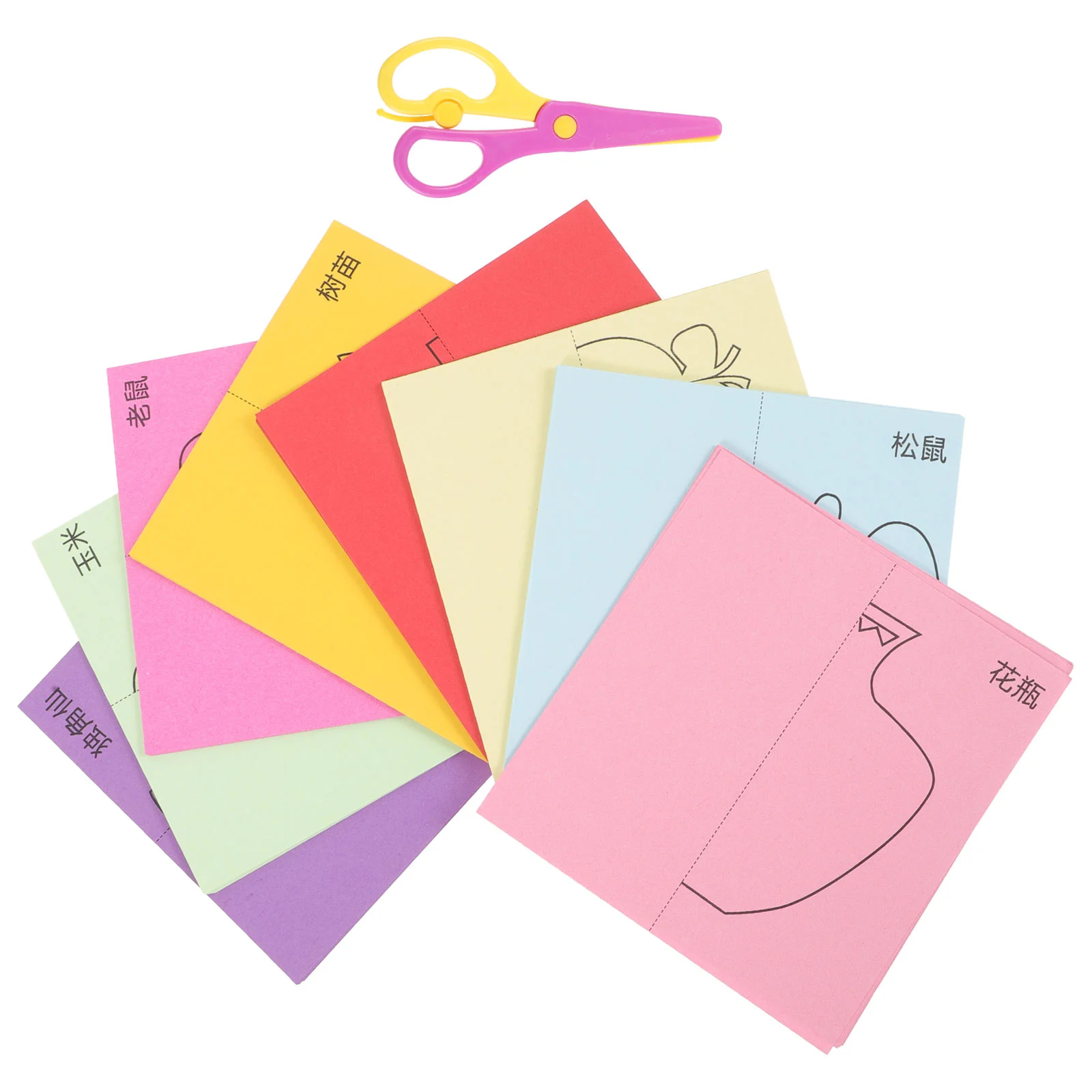 

Toy Toddler Scissors Decorative Folding Paper Cuts Manual Cut-out Kit Handcraft Origami Child Foldable