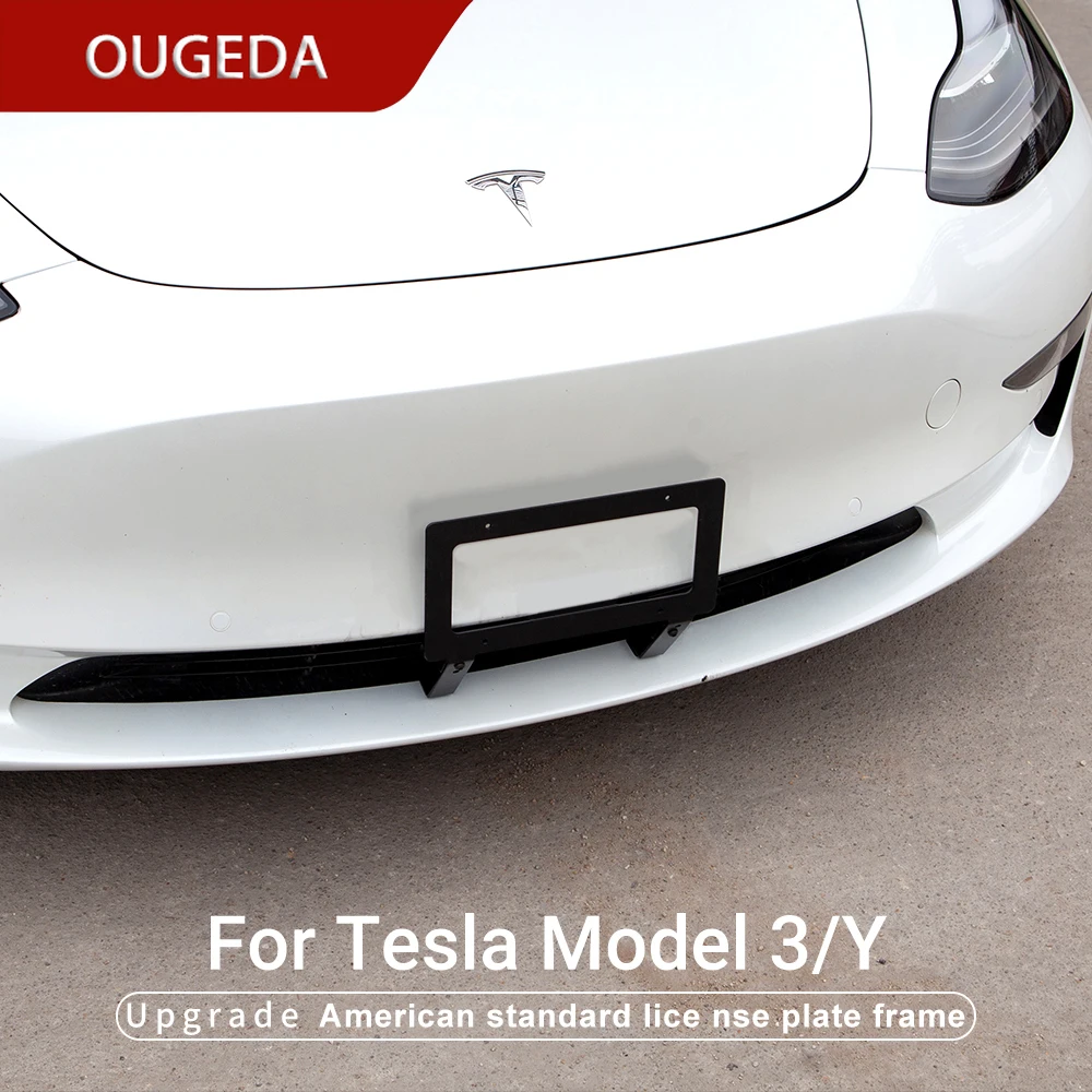 

Модификация внешней части OUGEDA для Tesla Model 3 2021, аксессуары, версия для США, Универсальная рамка для номерного знака автомобиля, модель три