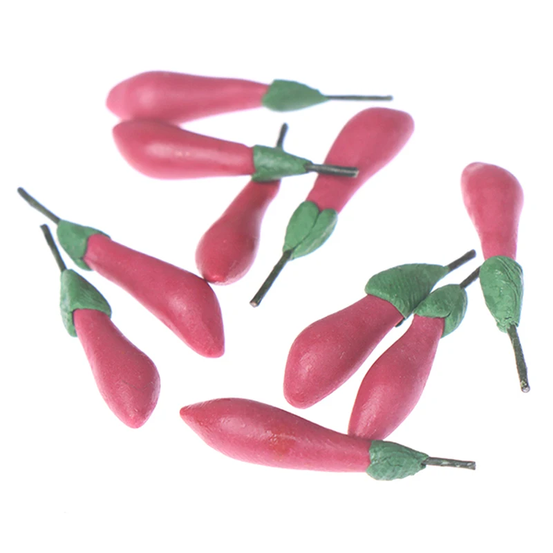 

Миниатюрные игрушки для кукольного домика, мини-баклажаны, овощи, игрушки для ролевых игр, 1/12, 10 шт.