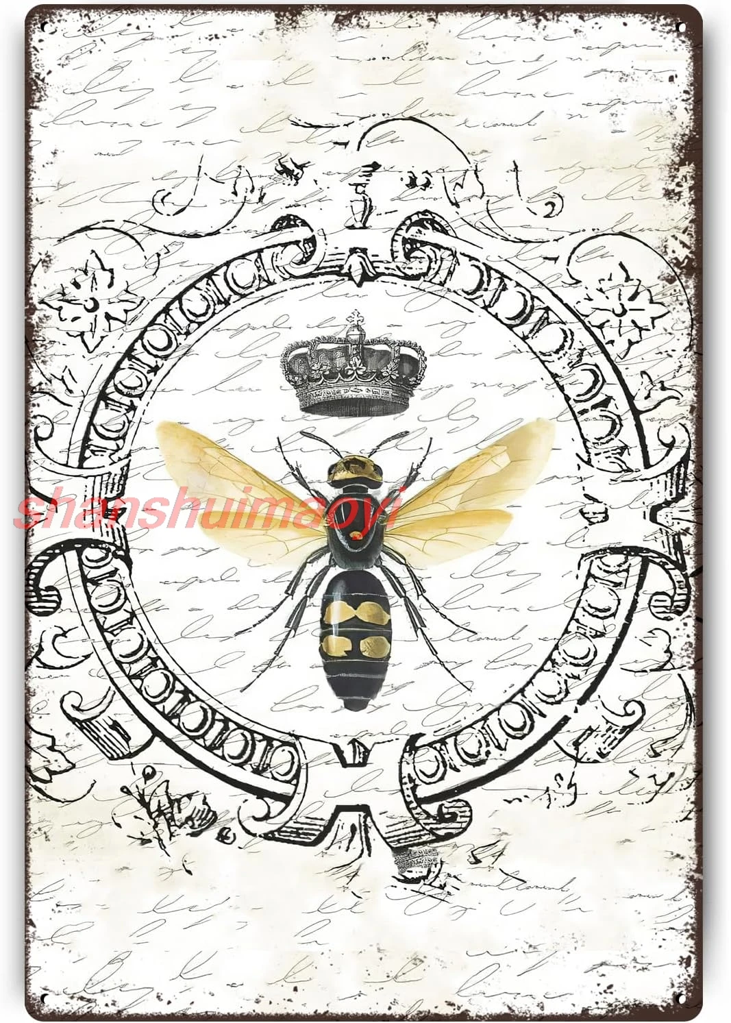 Винтажные жестяные вывески с насекомыми Znzd