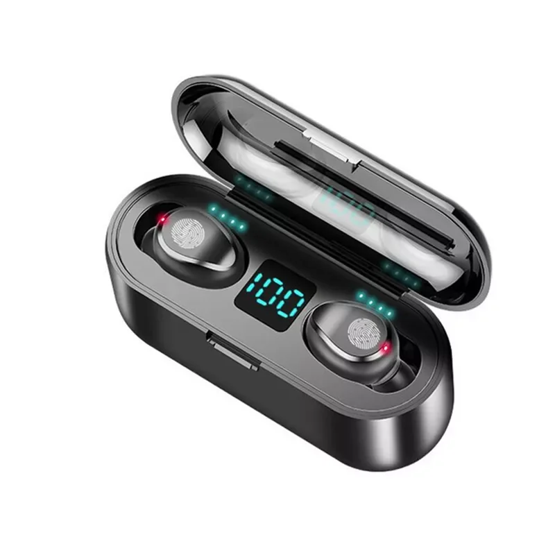 

TWS Bluetooth Earphones 2200mAh Charging Box Wireless Headphone Fone 9D Stereo Sports Waterproof Earbuds Headset with Microphone