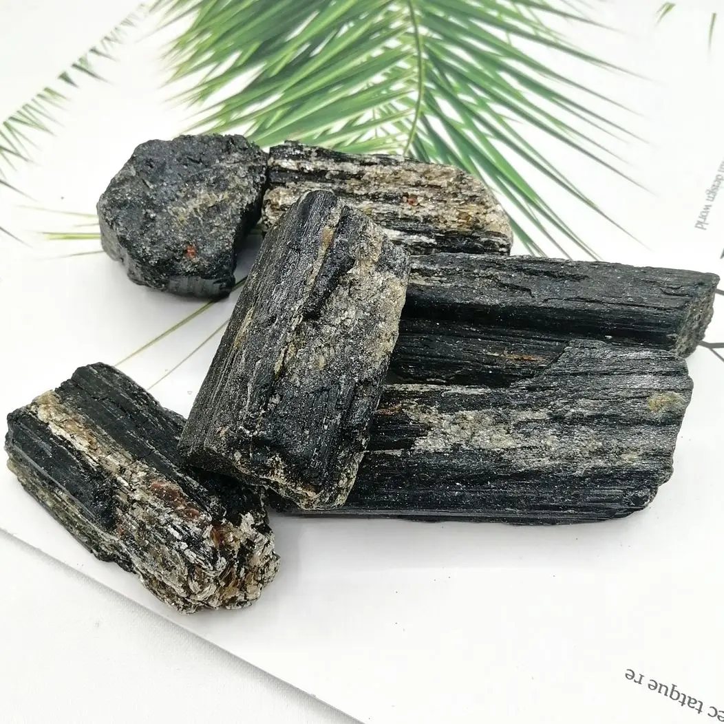 

HOT!!!! Natural black tourmaline raw stone crystal gem collection of rough rock mineral specimens healing home decor