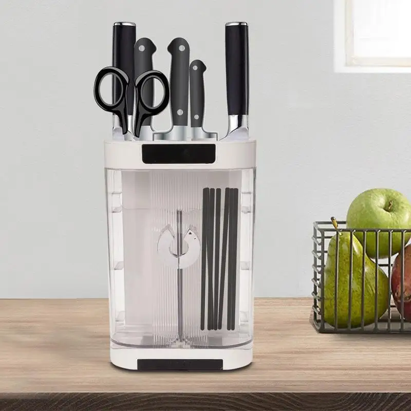

Kitchen Drying Rack UV Irradiation Cutlery Cleaner Dryer Utensil Organizer Chopsticks Storage Rack With Divided Compartments