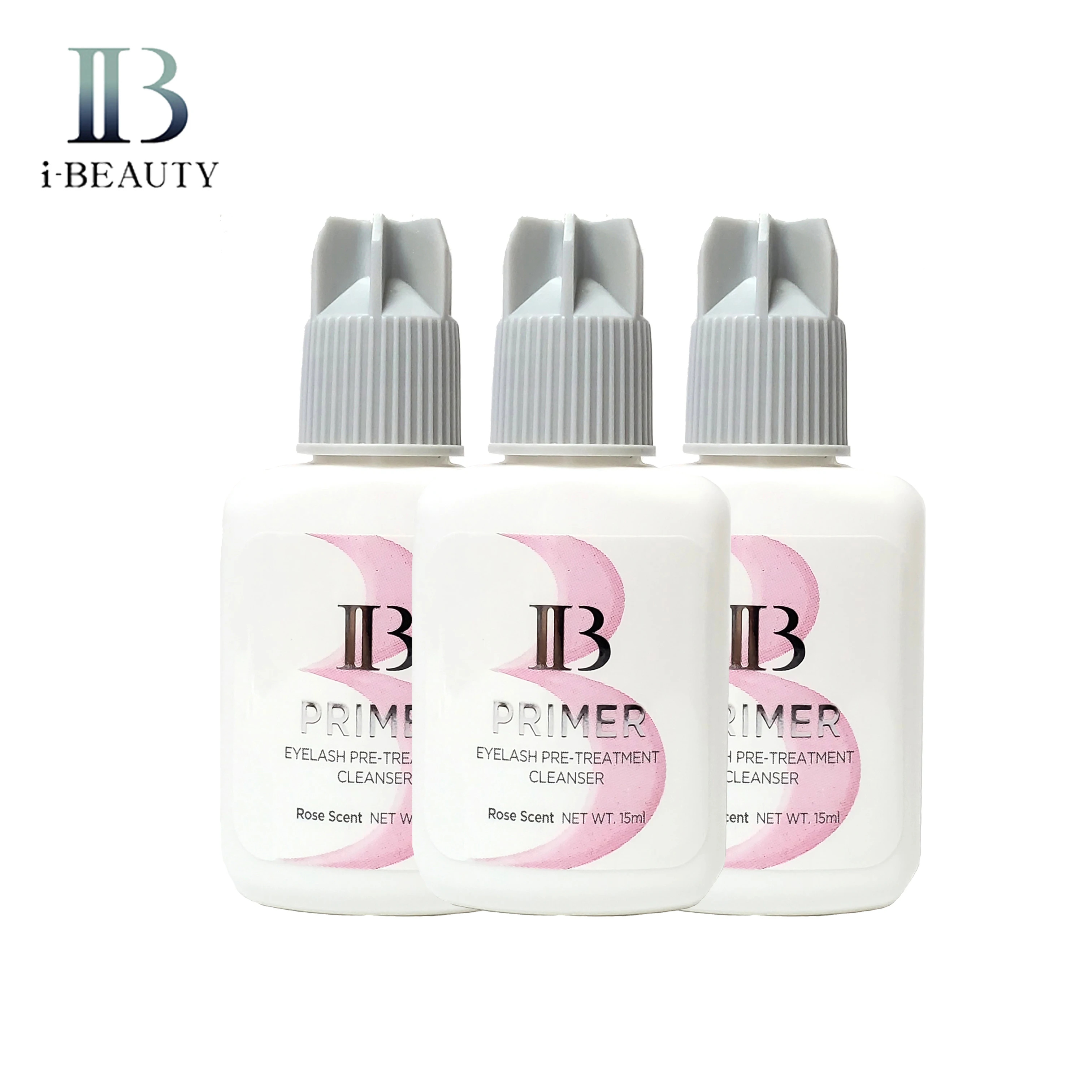 

3pcs Professional IB Ibeauty Primer Rose Scent Eyelash Extensions Glue Korea False Lash Glue Fixing Agent Wholesale Makeup Tools