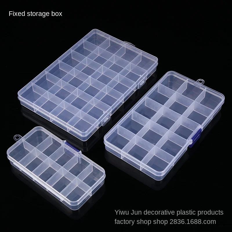 

10/15/24 Grids Jewelry Tool Box Organizer Storage Beads Jewelry Box Plastic Packaging Gift Earring Ring Box For Jewerly Storage