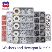plain washers gasket screw flat washer hex nut hexagon nut cap screw cap flat washer combination set washers and hexagon nut kit