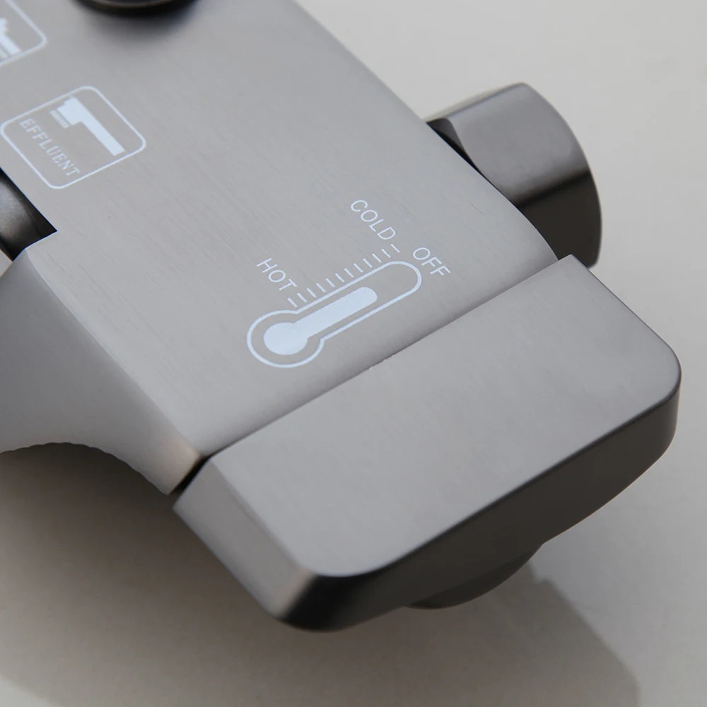 Torayvino серый и смеситель для душа в ванную комнату набор с фортепиано-ключом