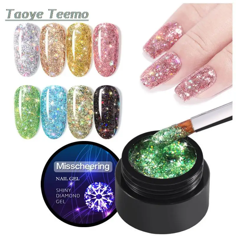

1Pcs Gel Nail Polish Glitter Paint Hybrid Varnishes Shiny Top Base Coat For Nails Set Semi Permanent For Manicure Nail Art