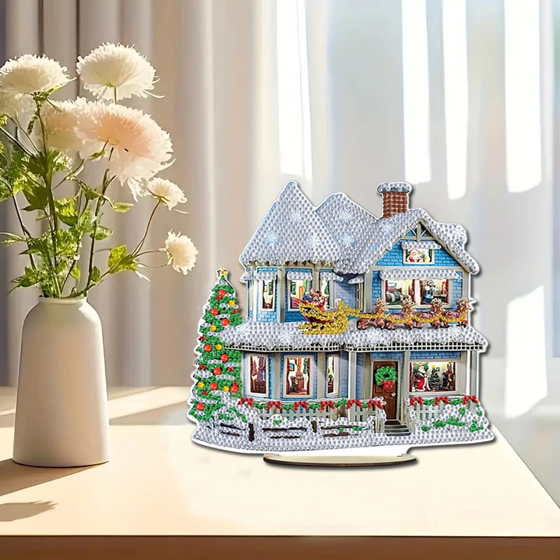 DIY 5D алмазная живопись искусство Рождество igloo набор для украшения рабочего стола