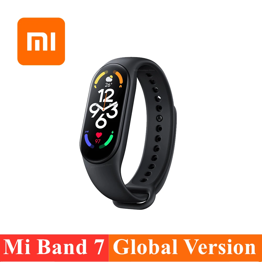Фитнес-браслет Xiaomi Mi Band 7 с экраном AMOLED 1 62 дюйма и функцией измерения уровня