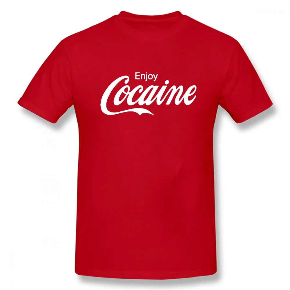 

Enjoy Cocaine T-Shirt Fashion Funny Birthday Cotton Short Sleeves T Shirts Causal O-neck Tops Tees Hip Hop