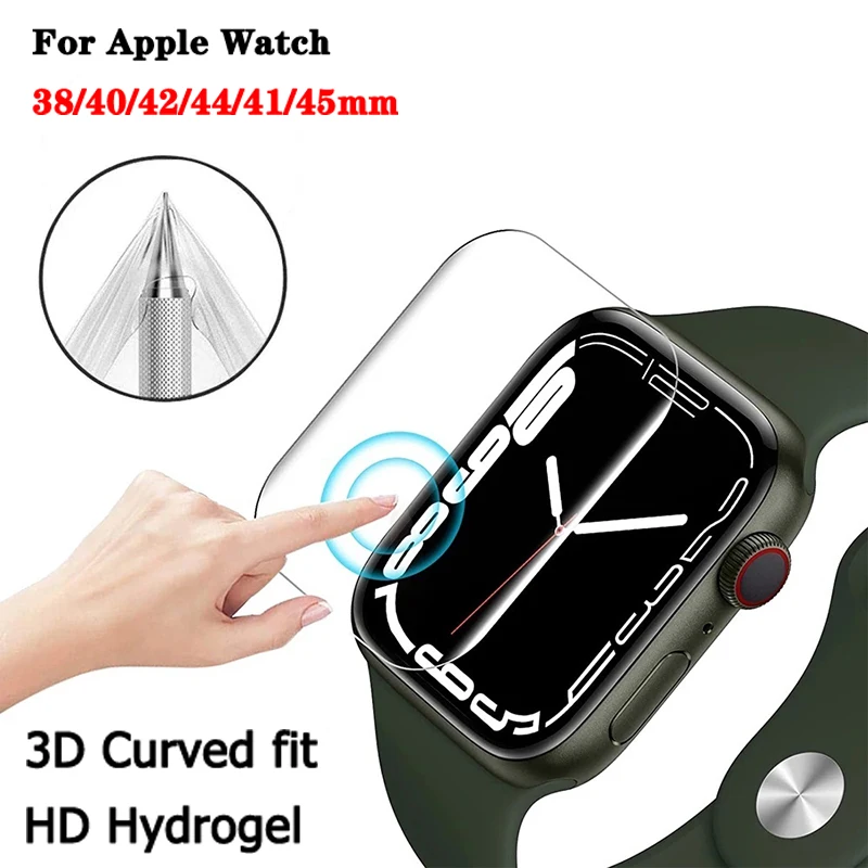 

Soft Hydrogel Film For Apple Watch Series 7 41mm 45mm Screen Protector For iWatch Series 6 5 4 SE 44mm 40mm 3 2 1 38mm 42mm Film