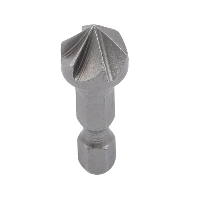 

Hexagon Shank Six-blade Chamfering Tool 1/4 Inch Hex Shank Chamfering Drill Bit Woodworking Corner Bevel Cutting Bit