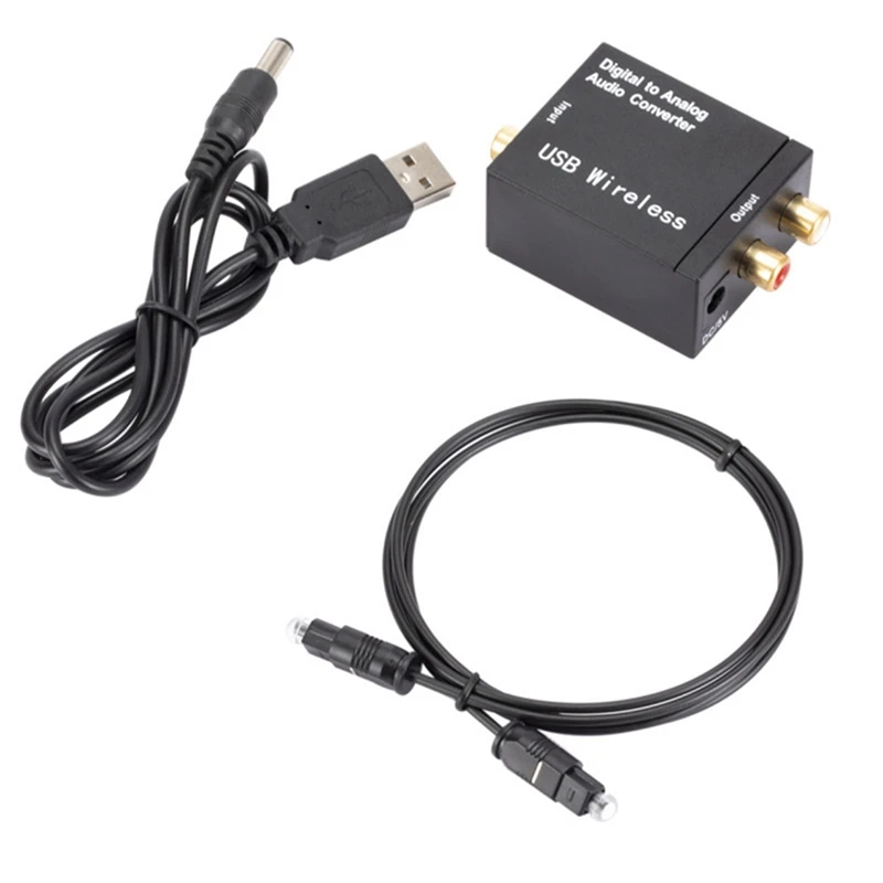 

1 Set Digital To Analog Audio Converter Coaxial Signal To RCA R/L Audio Decoder SPDIF DAC