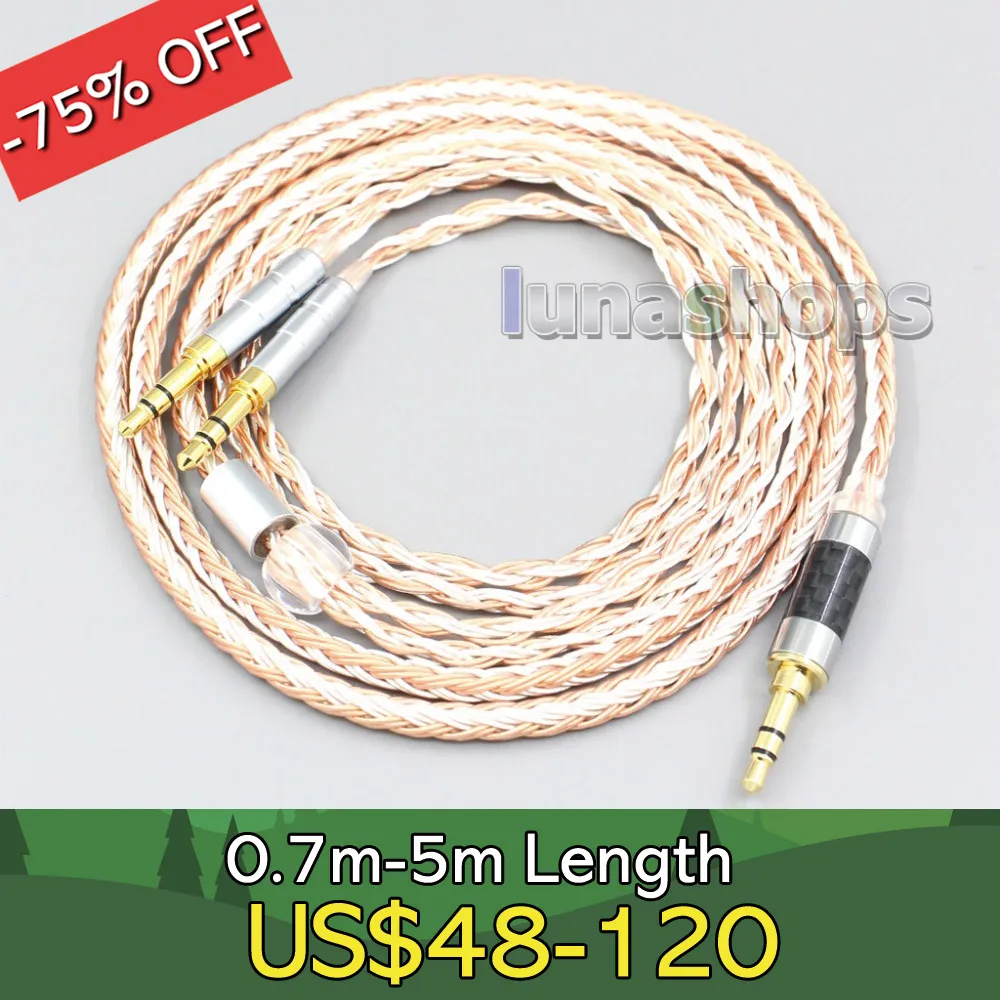 16 Core OCC Silver Plated Mixed Headphone Earphone Cable For Classic Neo Noir Focal Clear Elear Elex Elegia LN007010