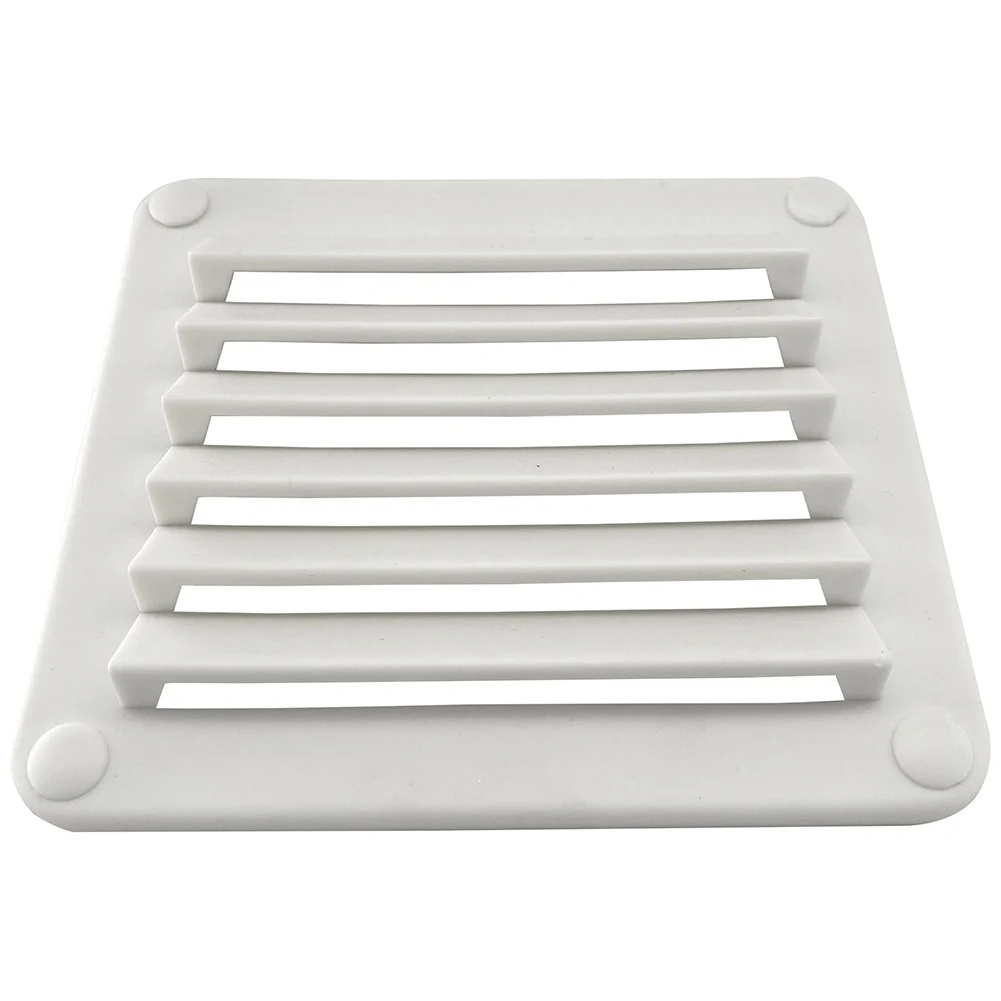 Boat Louvered Vent White ABS Nylon Marine Hardware Yacht Air Vent Grill Cover 125*141mm Rectangular Caravan RV Boat Accessories