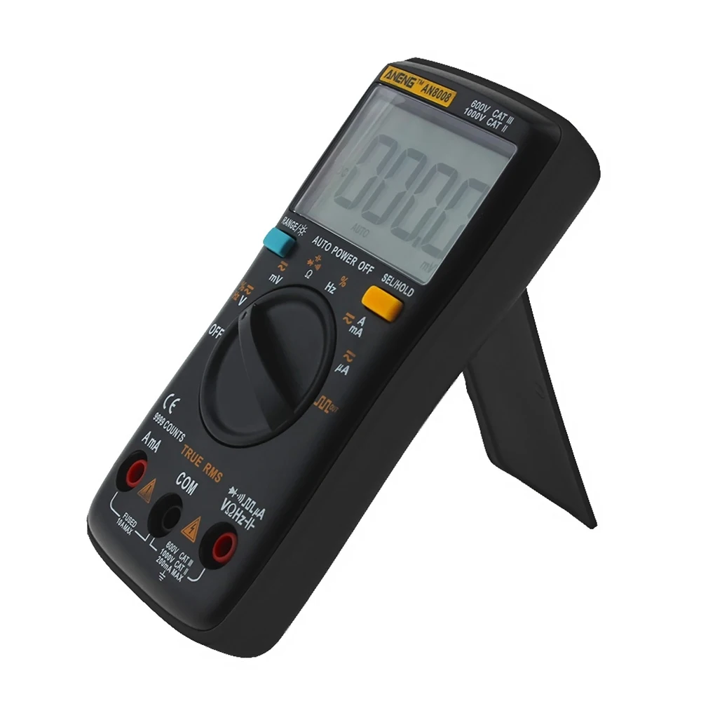 

ANENG AN8008 True-RMS Digital Multimeter AC DC Voltage Ammeter Tester MAX Display 9999 Counts