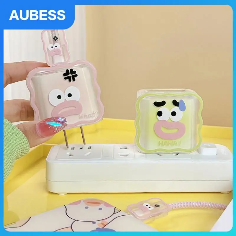 

Environmentally Friendly Pvc Charger Head Protecto Not Easily Damaged Durable Data Cable Protector Soft Protection Cute Cartoon