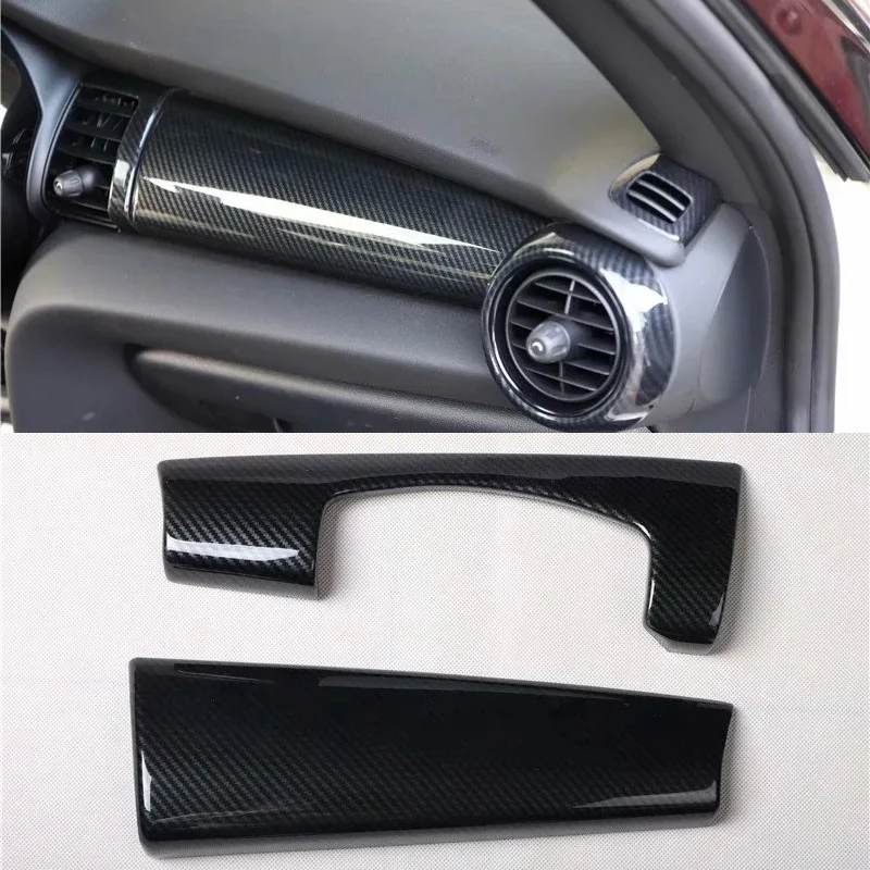 For MINI Cooper F55 F56 One 3 Doors 2014-2021 Left Hand Drive 2PCS ABS Car Dashboard Trim Console Panel Cover Car Styling