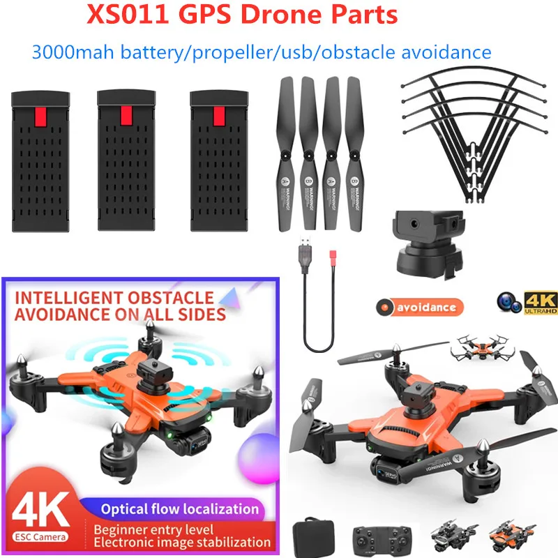 

XS011 4K Avoidance RC Drone Spare Parts 3000MAh Battery For XS011 RC Drone Accessories XS011 Drone Battery Blade USB XS011 Dron