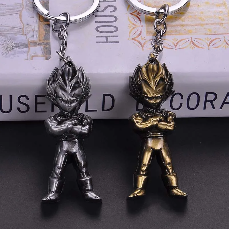 

Anime Peripheral Dragon Ball Z Key Chain Vida Vegeta Super Saiyan Metal Keychain Pendant Ornament Christmas Birthday Gift