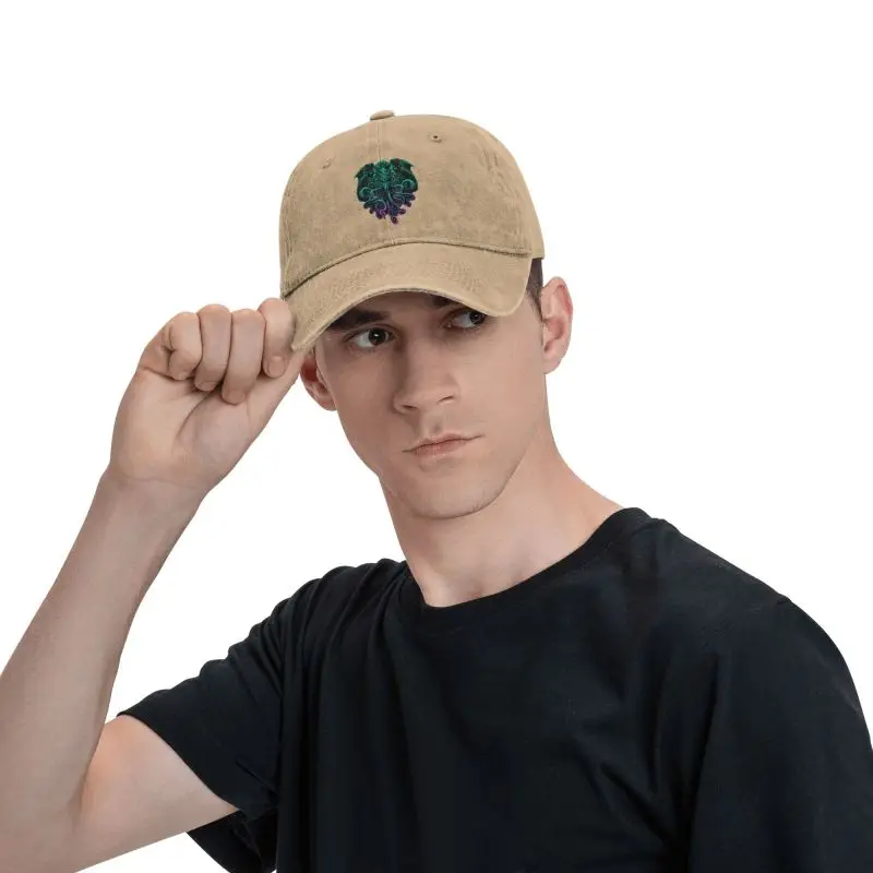 Бейсболка Cthulhu для мужчин и женщин крутая Регулируемая хлопковая кепка взрослых