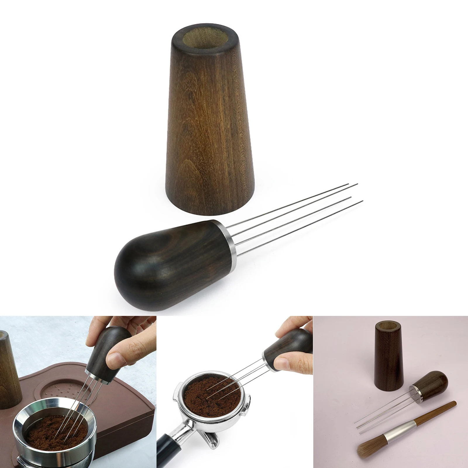 

Coffee Powder Hand Tamper Distributor Leveler Tool Needle Coffee Manipulation Distributor Coffee Powder Espresso Stirring Tool