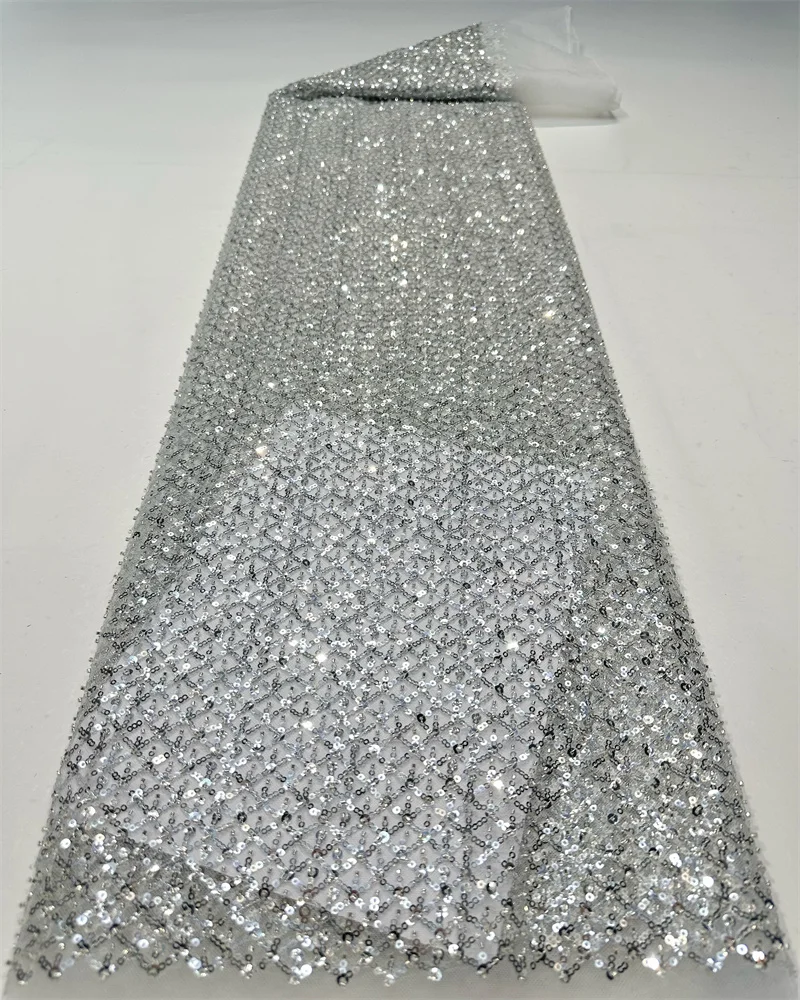 Африканская кружевная ткань с блестками 2021 высокое качество французская