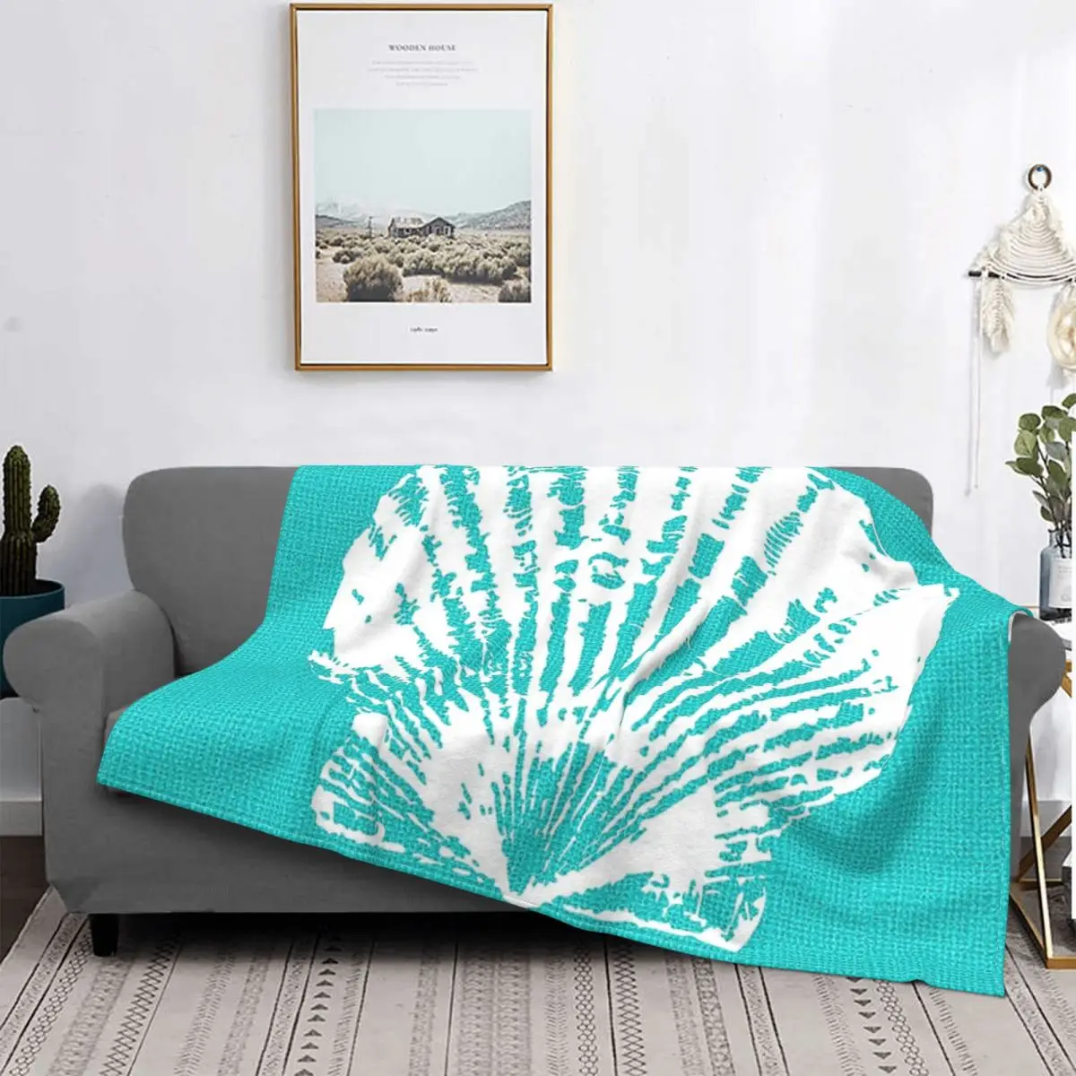 

Manta de concha de almeja blanca для детей, colcha de cama a cuadros, Edredon, manta double