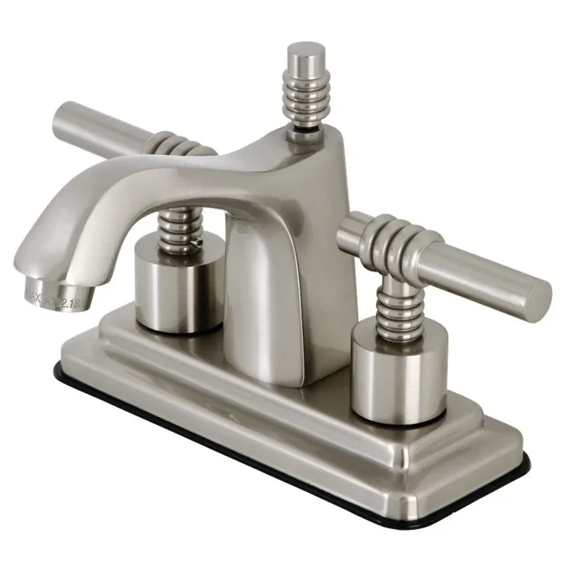 

Perfect 4-inch Brushed Nickel Finish Home Centerset Bathroom Faucet - High Quality.