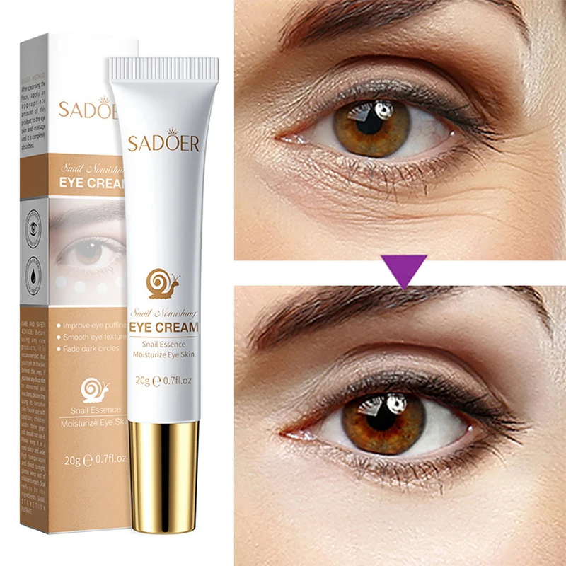 

Snail Eye Cream Anti-aging Wrinkle Removal Deep Moisturizing Fade Fine Lines Dark Circles Eye Bags Brighten Eye Care Emulsions