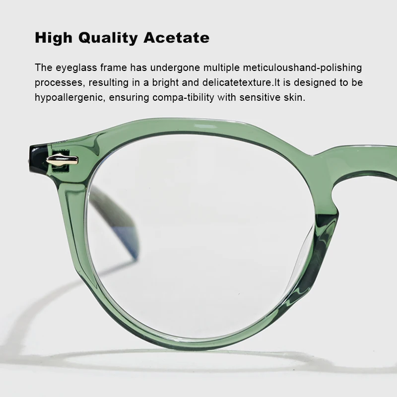 SHERI высококачественная круглая оправа ручной работы модная для мужчин и женщин