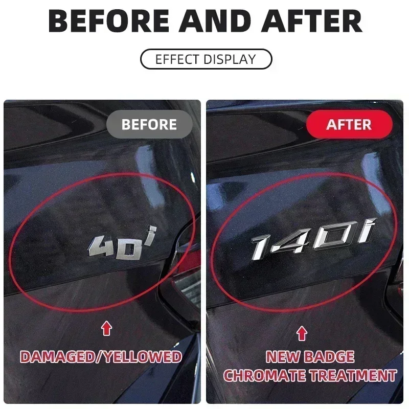 3D ABS Black Chrome Car Letters Rear Trunk Emblem Badge Sticker For BMW M 116i 120i 125d 135d Xdrive Logo Lettering Accessories